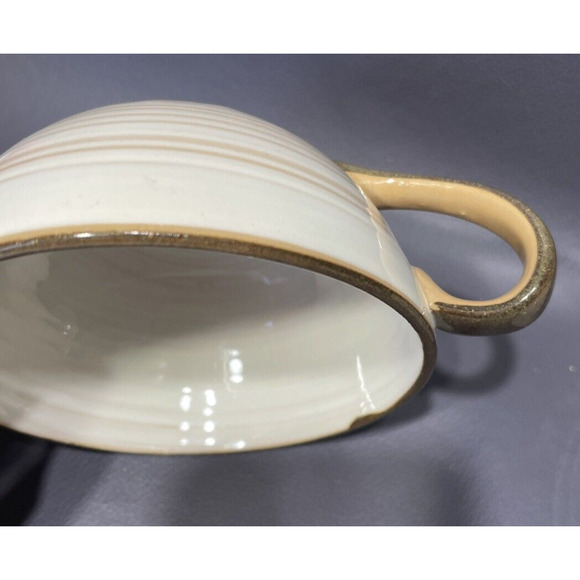 Showa Stone Ware Bamboo Pattern Tea Coffee Cups (2) W/ Saucers (2) Hand Crafted - Picture 8 of 14